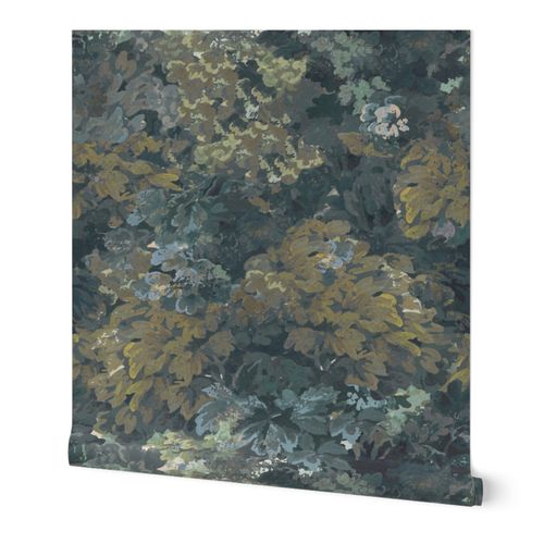 Botanical Tapestry - Midnight Forest