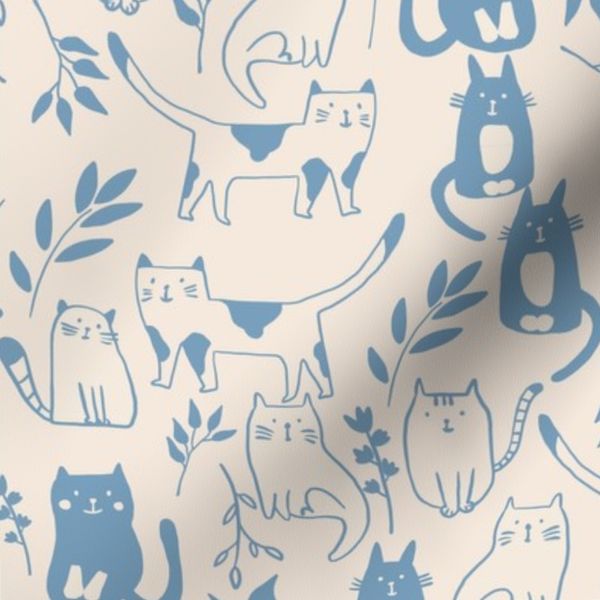 Lovely cats and leaves