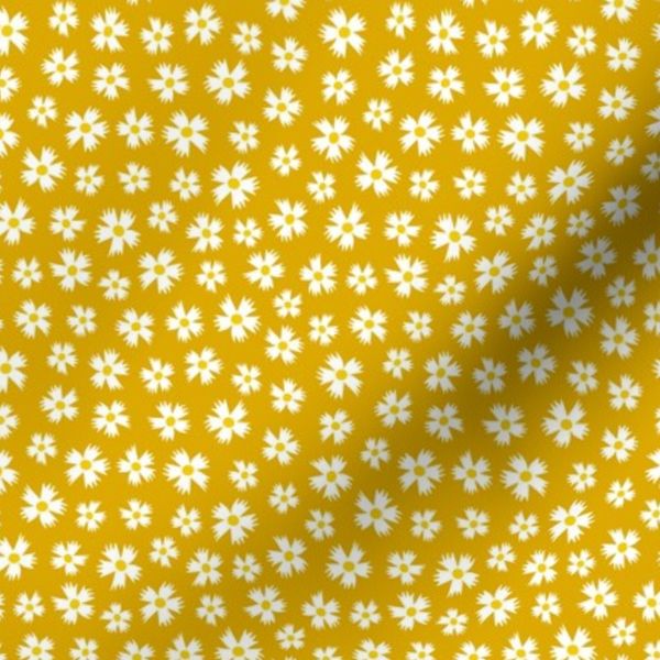 Ditsy Floral Medium on Mustard Yellow