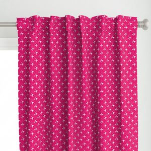 White and pink jet pattern - airplanes - plane fabric