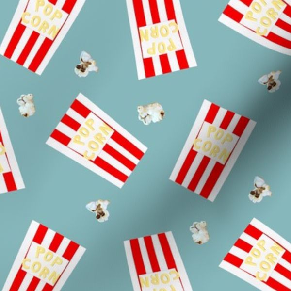 Retro Popcorn Box Blue