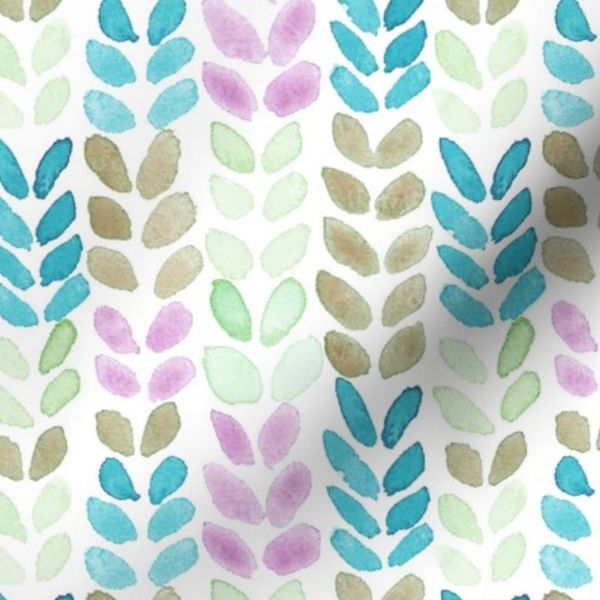 Knitted watercolor teal and lavender from Anines Atelier. Use the l
