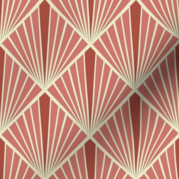 Art Deco Fans - Rose
