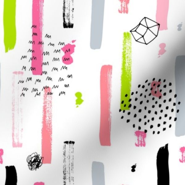 Artistic Brush Strokes Seamless Pattern