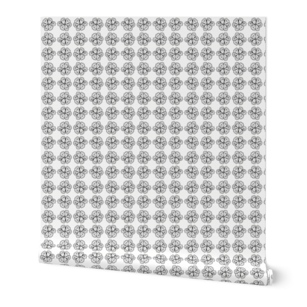 Roll of Peel and Stick wallpaper on white