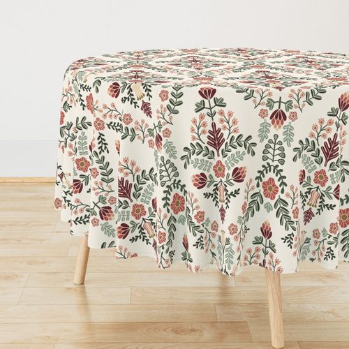 Scandinavian damask - cream