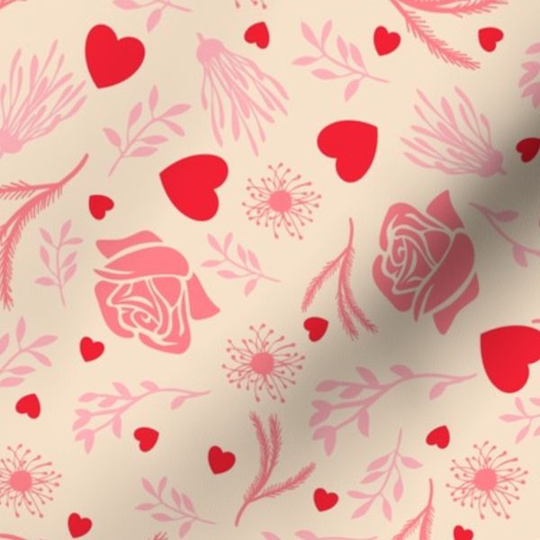 Hearts and Flowers- Rose Dandelion Leaves- Regular Scale