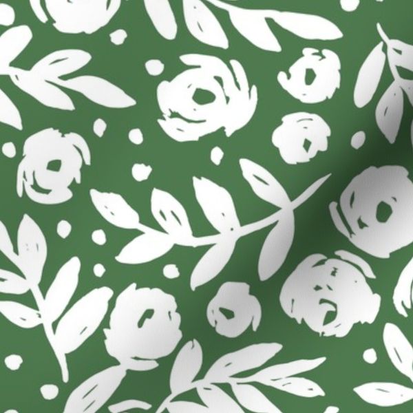 Large Scale -Isabella floral - olive