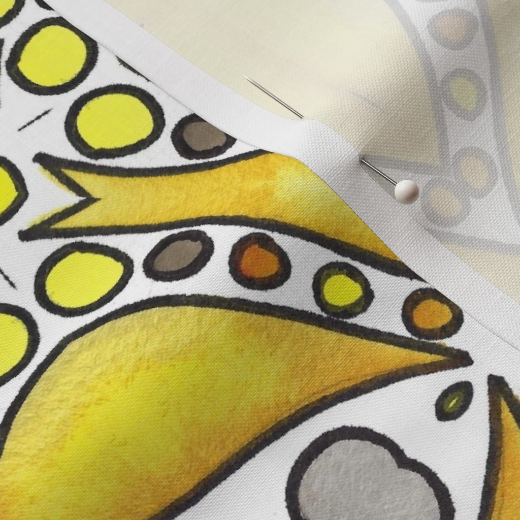 Close up of Petal Signature Cotton fabric with a sewing pin