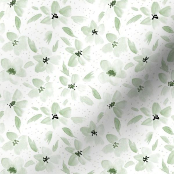 Celadon green bloom in Versailles watercolor pastel meadow wild flowers