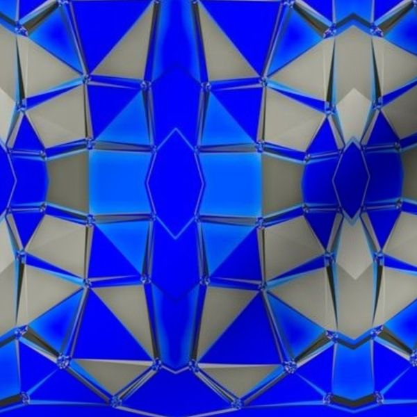 stained glass azure cobalt gray