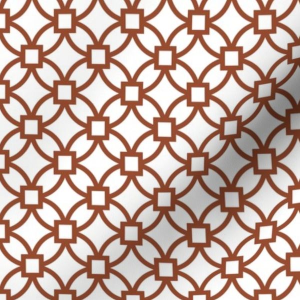 Tight Scale Classic Bronze on White Moorish Pattern