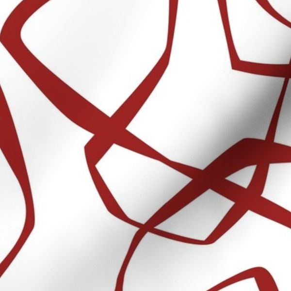 HouseofMay-Minimal Japandi Imperfect Lines Signal Red Small