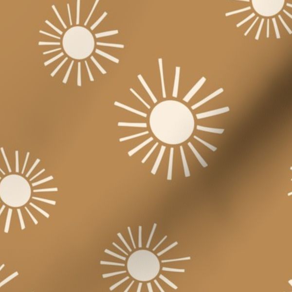 Sunshine Suns golden ochre - large scale