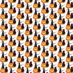 Halloween Pumpkin and Cat