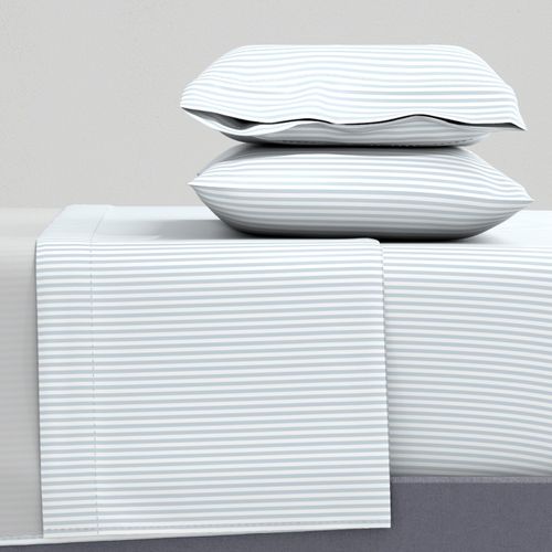 Candy Stripe Soft Blue on White