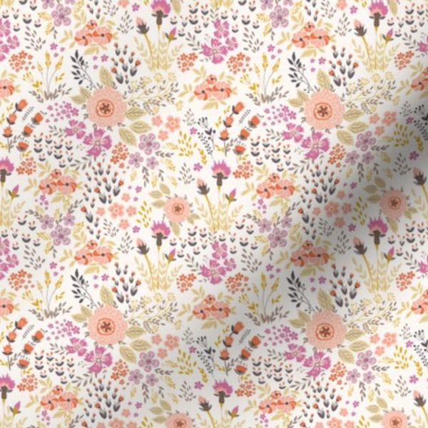 Fall Flourishing Wildflower Garden Pastel Floral