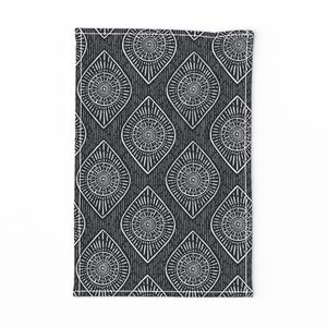 Tribal Eye Boho Graphite Black and White