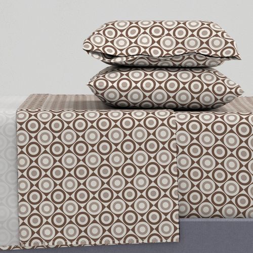 Geometric Pattern Rondel Diamond Brownstone