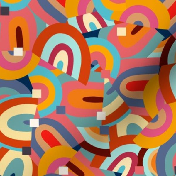 Abstract Rainbow Collage