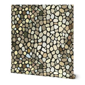 Sea Glass River Rock Bed Khaki Brown Cheater Quilt