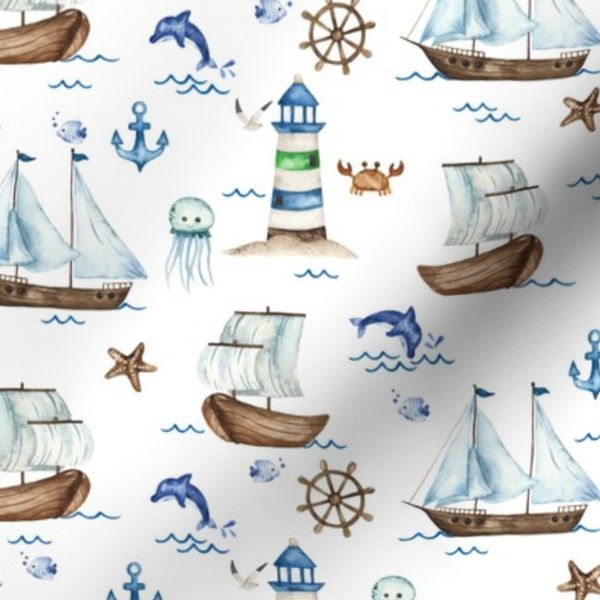 Sailing the Seas (white) half scale