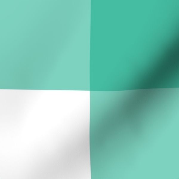 4" Teal Gingham - Large (Bright Easter Collection)