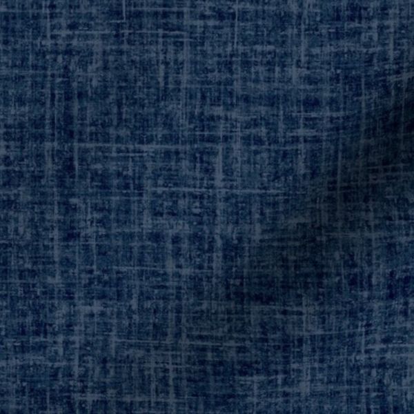 Denim effect dark blue woven linen 3