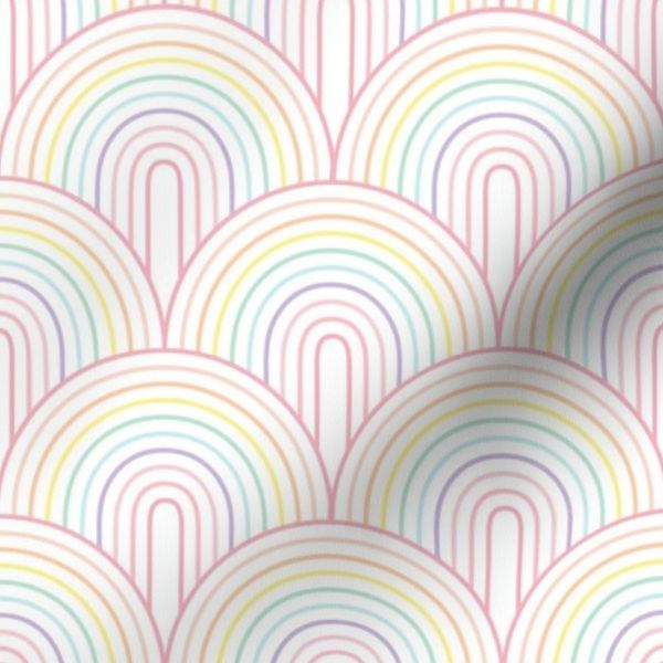 pastel rainbow scallops thin - my fave rainbow pastel