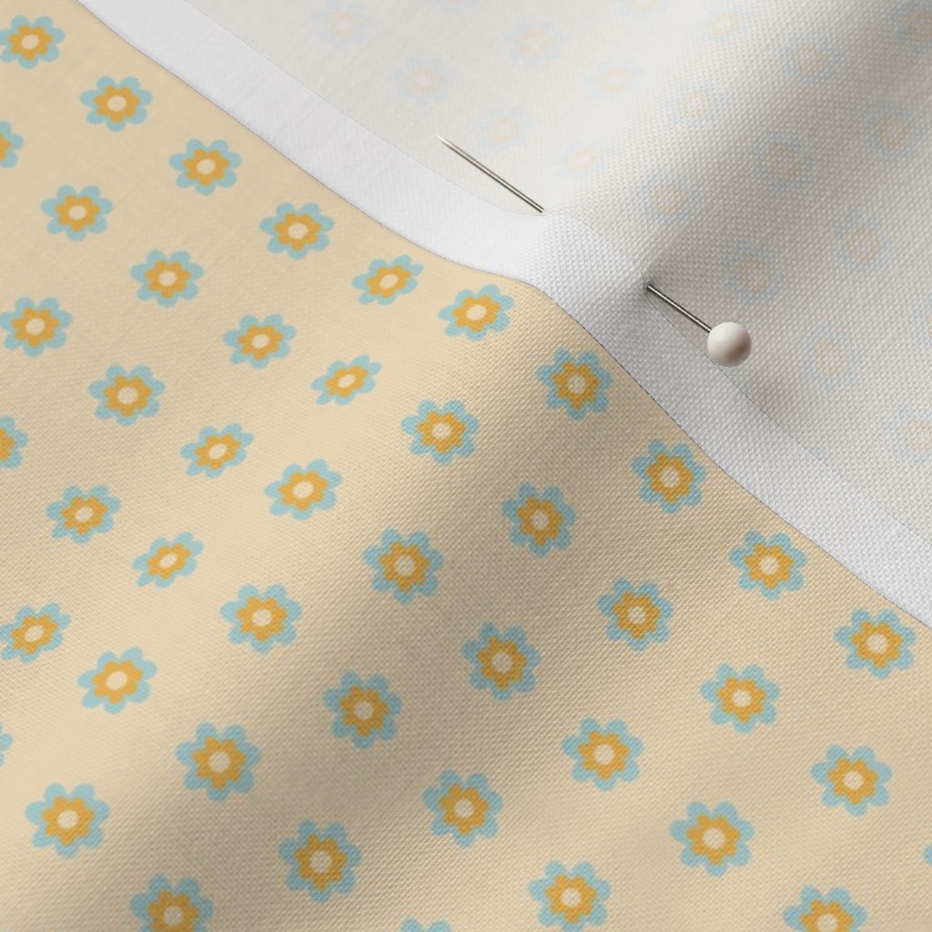 Close up of Petal Signature Cotton fabric with a sewing pin