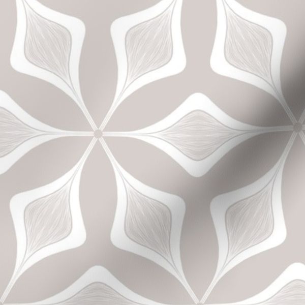 Medallion tile- white on grey
