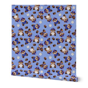 Baseball Teddy Bears Scatter Large - Blue