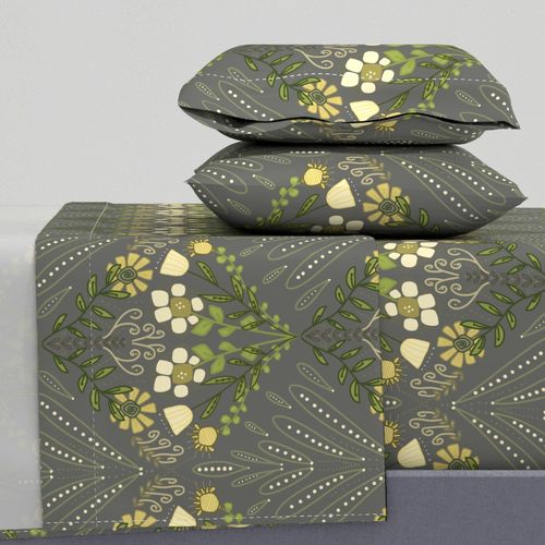funky flowers in diamond patterns