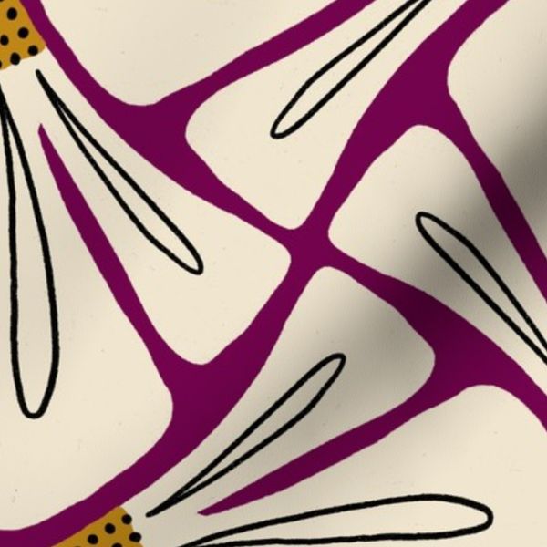 Lillian (white and maroon)