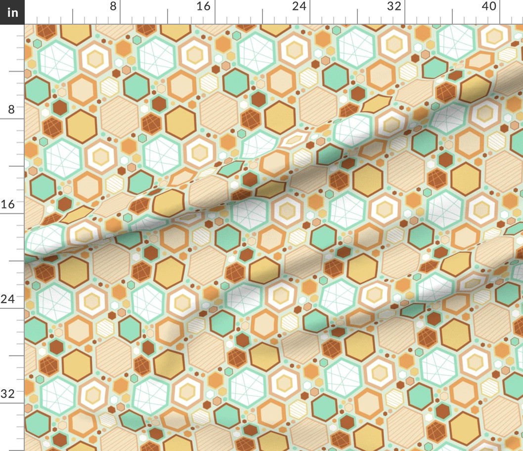 42 x 36 in (107 x 91 cm) Yard with rulers