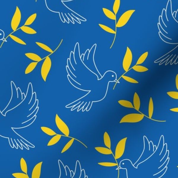 Stand with Ukraine Make love not war bird of peace in traditional