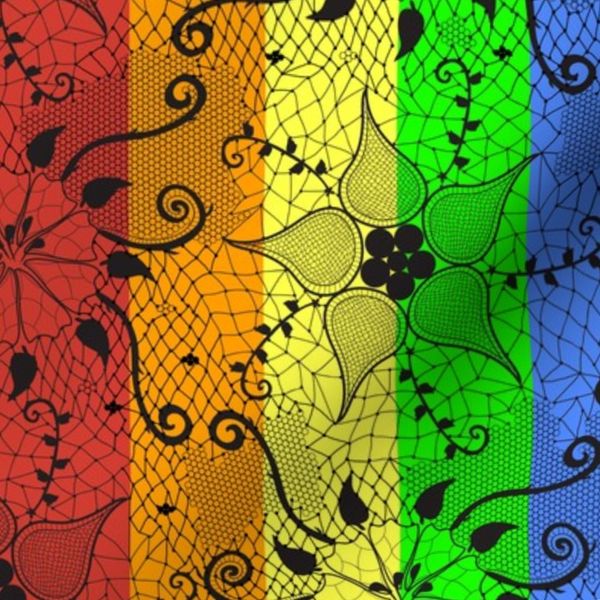 Rainbow lace small scale
