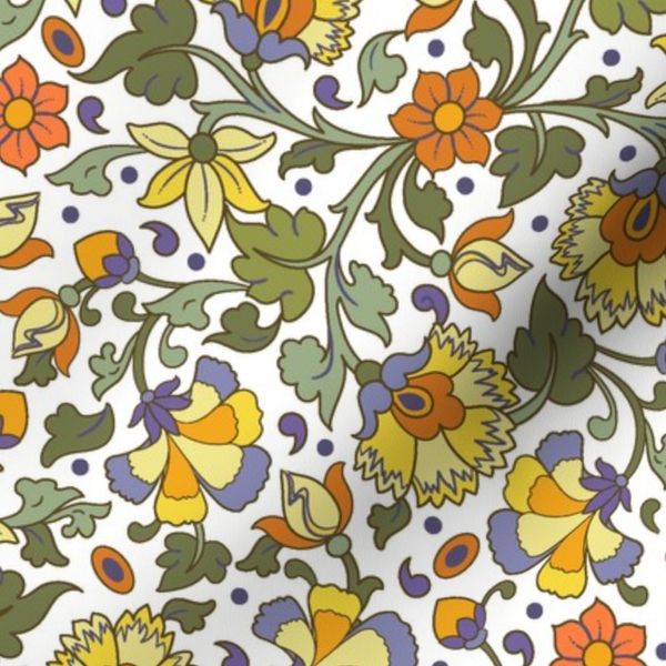 Boho Floral-Sunshine Sage And Coffee-M