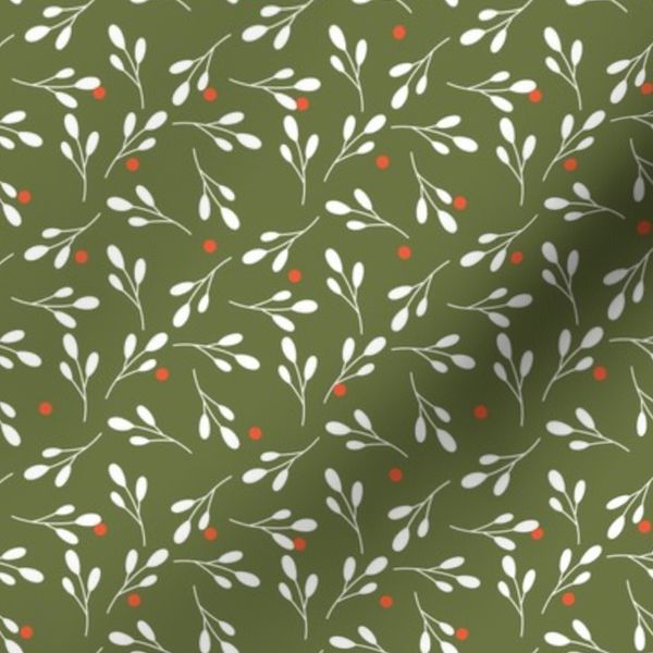 Snuggle Weather Twigs on white green