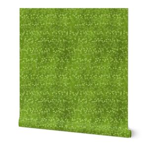 Don't forget me floral monochromatic with small green flowers. Small scale