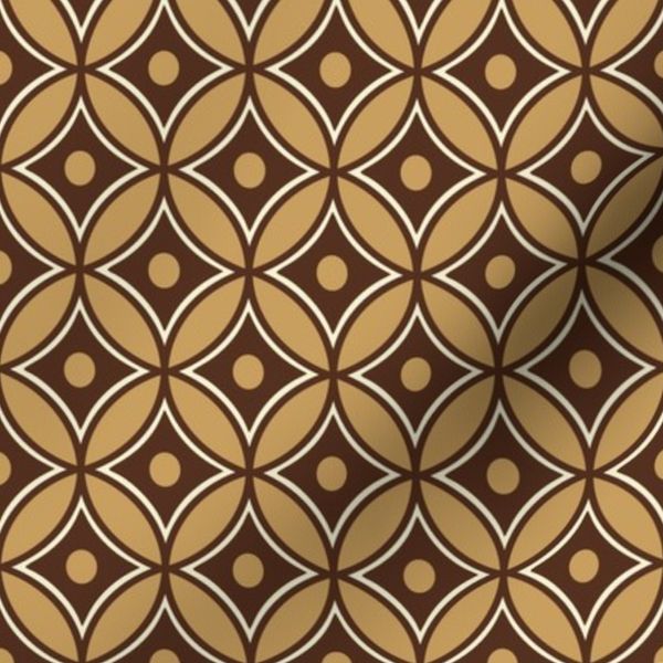 Midtown Grille MCM Gold & Walnut Geometric Diamonds