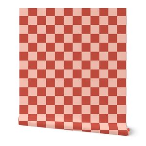 Checkers - red and blush