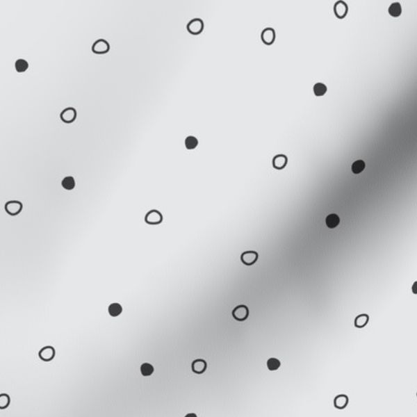 Minimalist Dots Medium Scale Light Grey Rich Black non directional