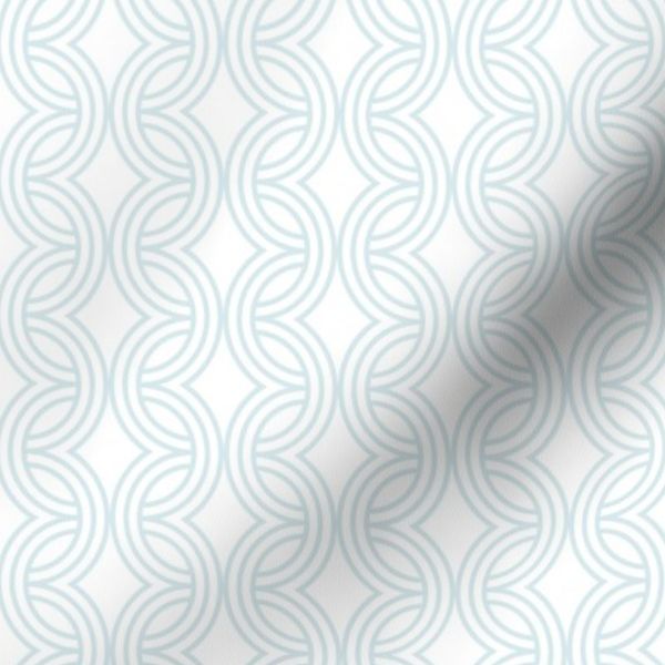 Neutral cottagecore Grandmillennial geometric waves - soft Baby Blue -Small