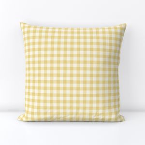 Vanilla Yellow Gingham Checks Small Scale Cottagecore Grandmillennial