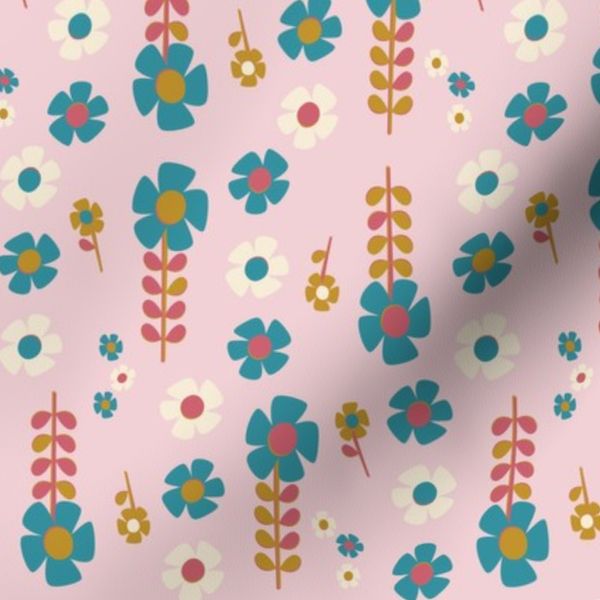 MidMod Flower Power Pink Small