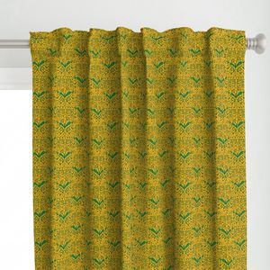 In the Weeds in Green on Yellow - Extra Small