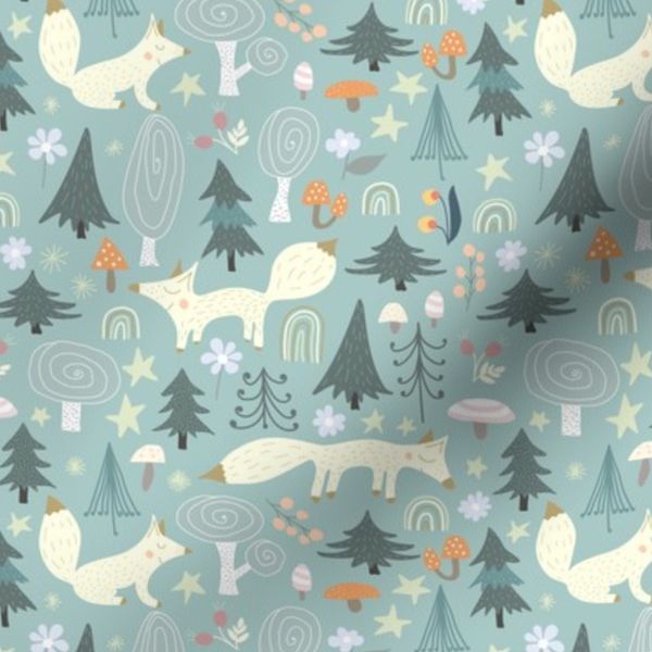 6 Foxes woodland baby fox nursery est animals