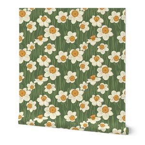 Daffodil Garden - Green - Medium