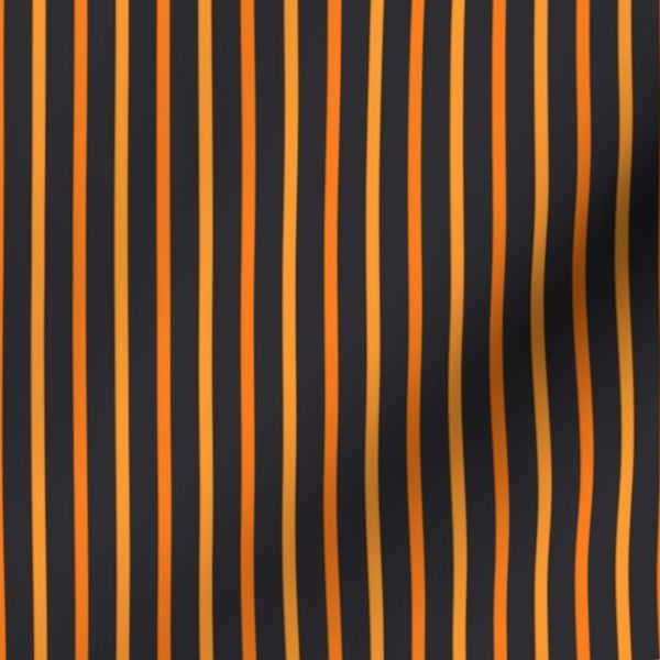 Black and Orange Pinstripe
